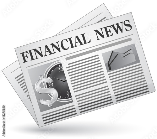 Financial news. Vector illustration of financial news icon.