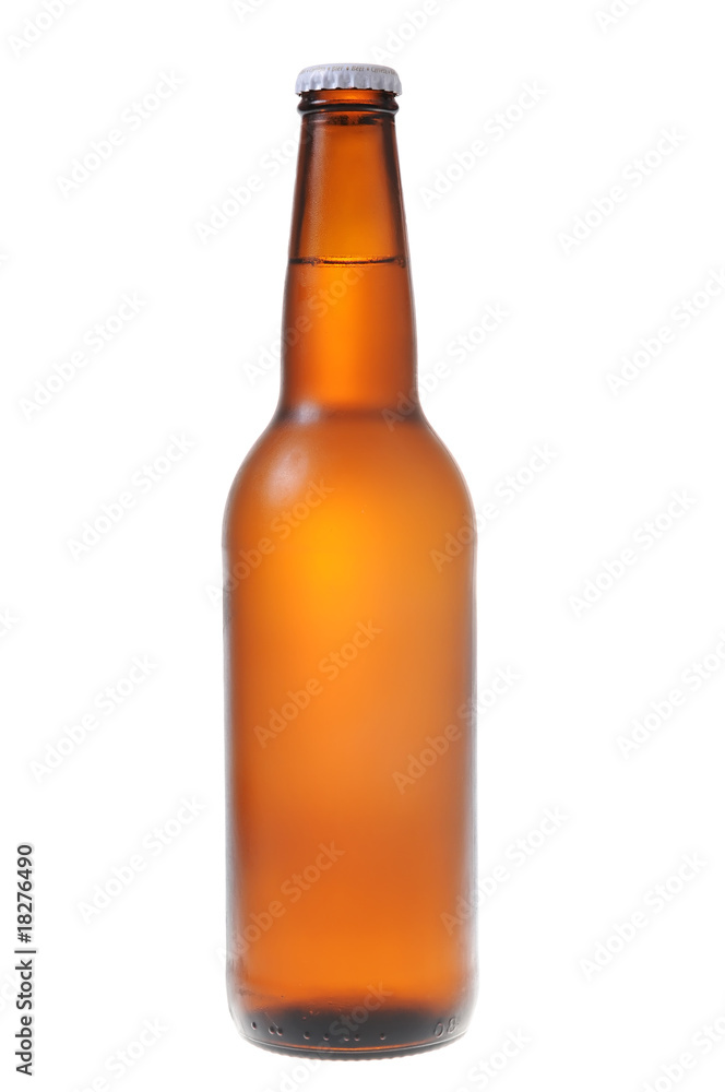 A bottle of beer isolated on white background A bottle of beer isolated on white background