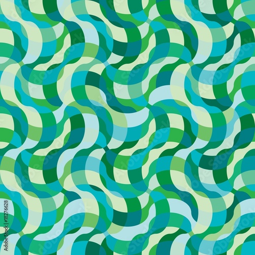 Seamless green textile swirl pattern