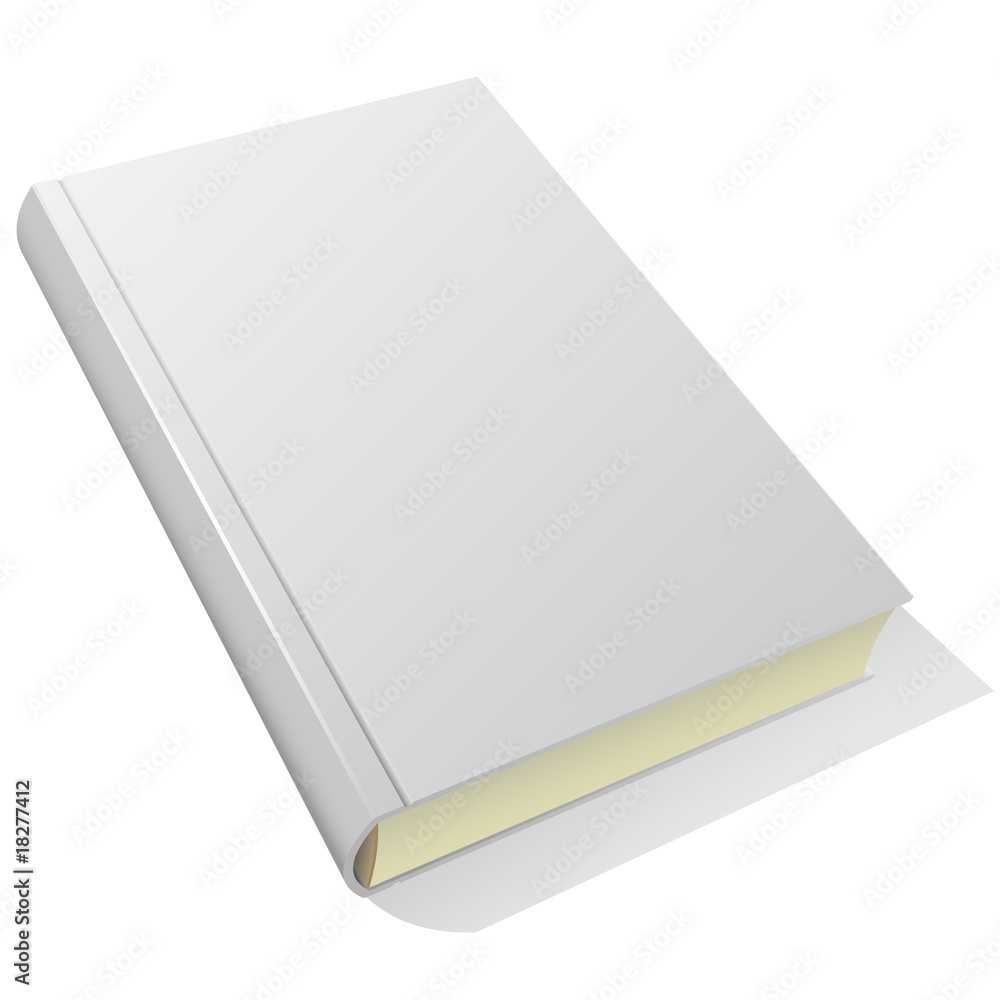 Lying blank hardcover book isolated on white background. Lying blank hardcover book isolated on white background.