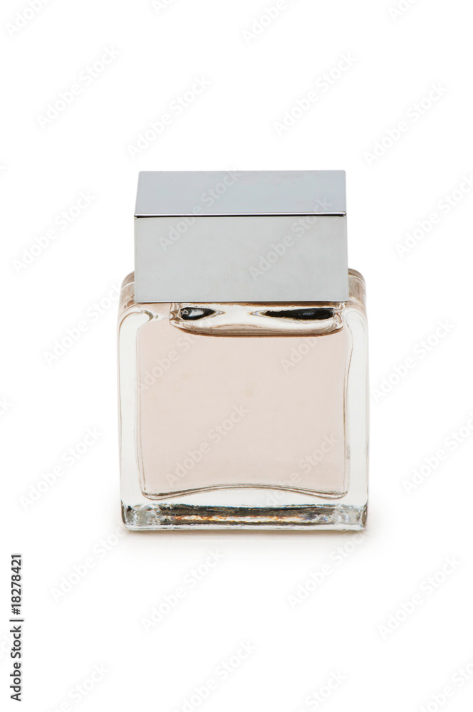Perfume bottle isolated on the white Perfume bottle isolated on the white