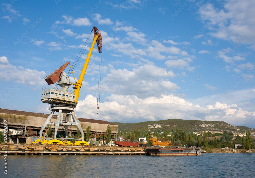 gantry crane in the harbor