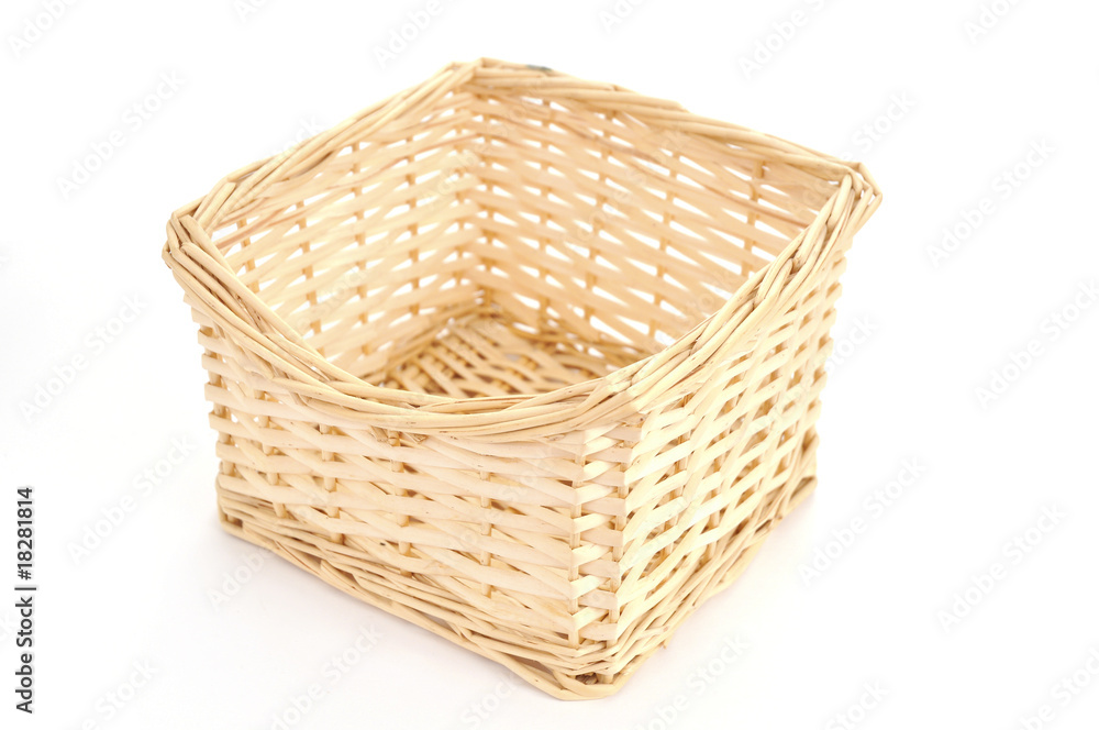 Empty wicker basket