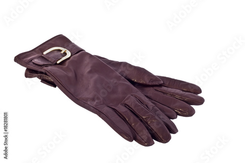 Brown female gloves