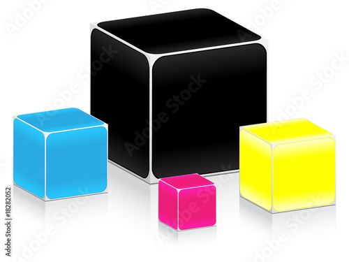 vector illustration of CMYK colors