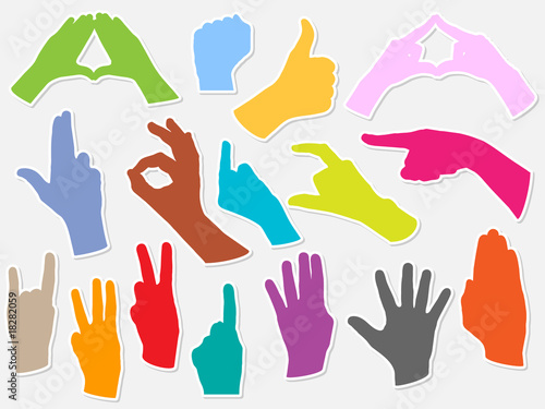 hands shape vectors