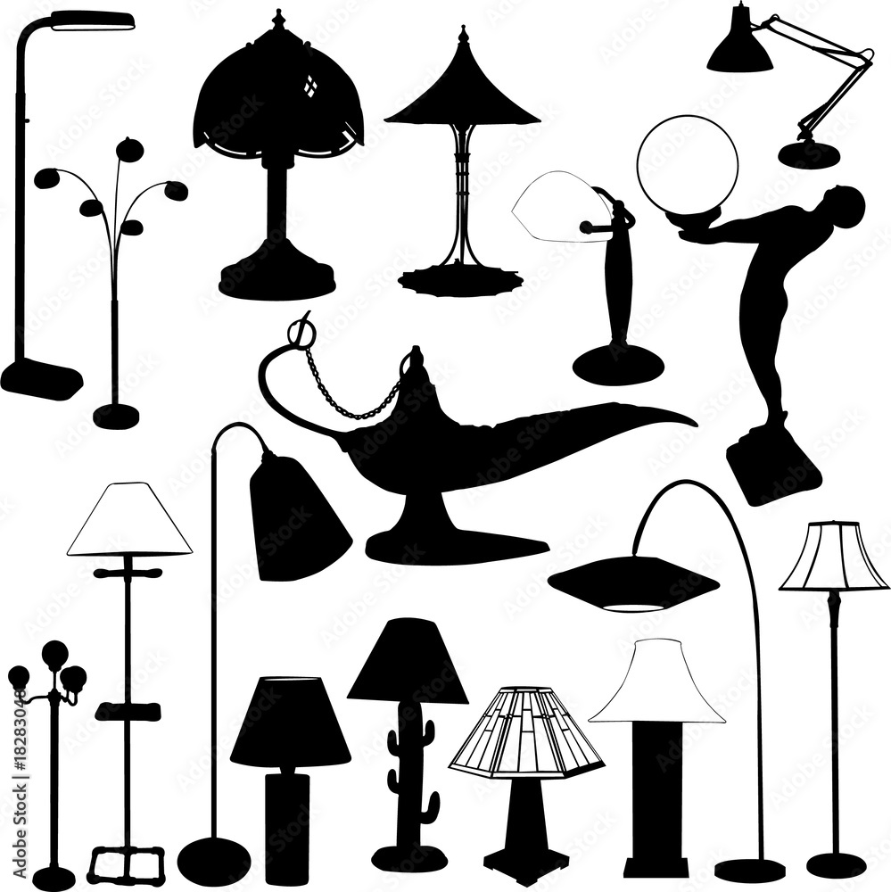 lamps collection - vector lamps collection - vector