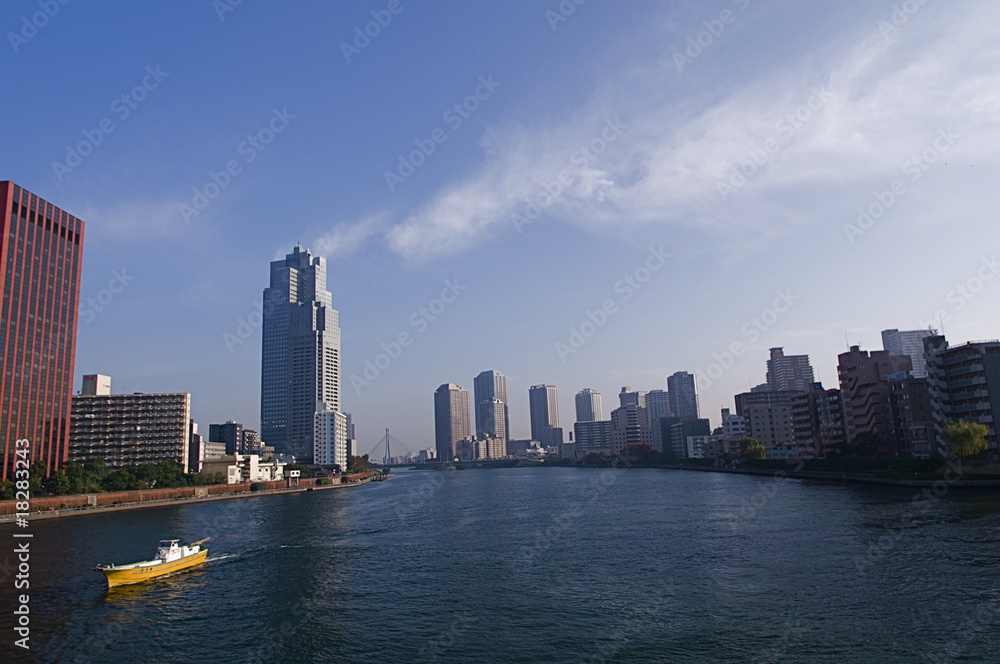 Fototapeta premium 勝鬨橋より月島方面を望む