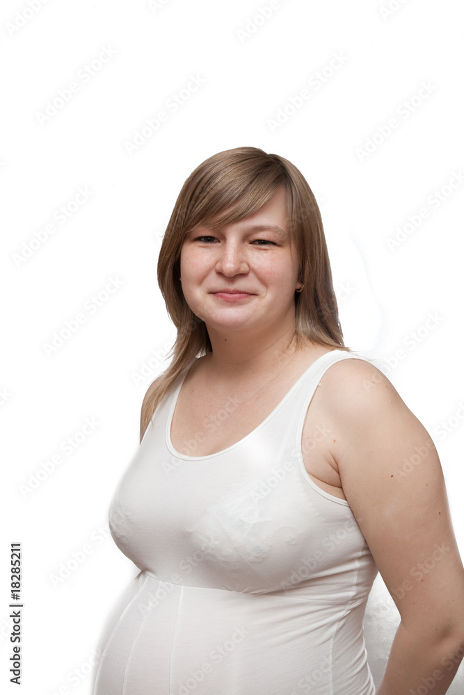pregnant woman on white isolated background pregnant woman on white isolated background