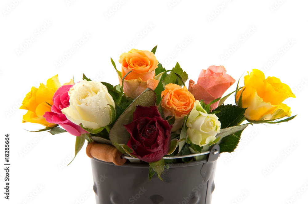 Bouquet colorful roses