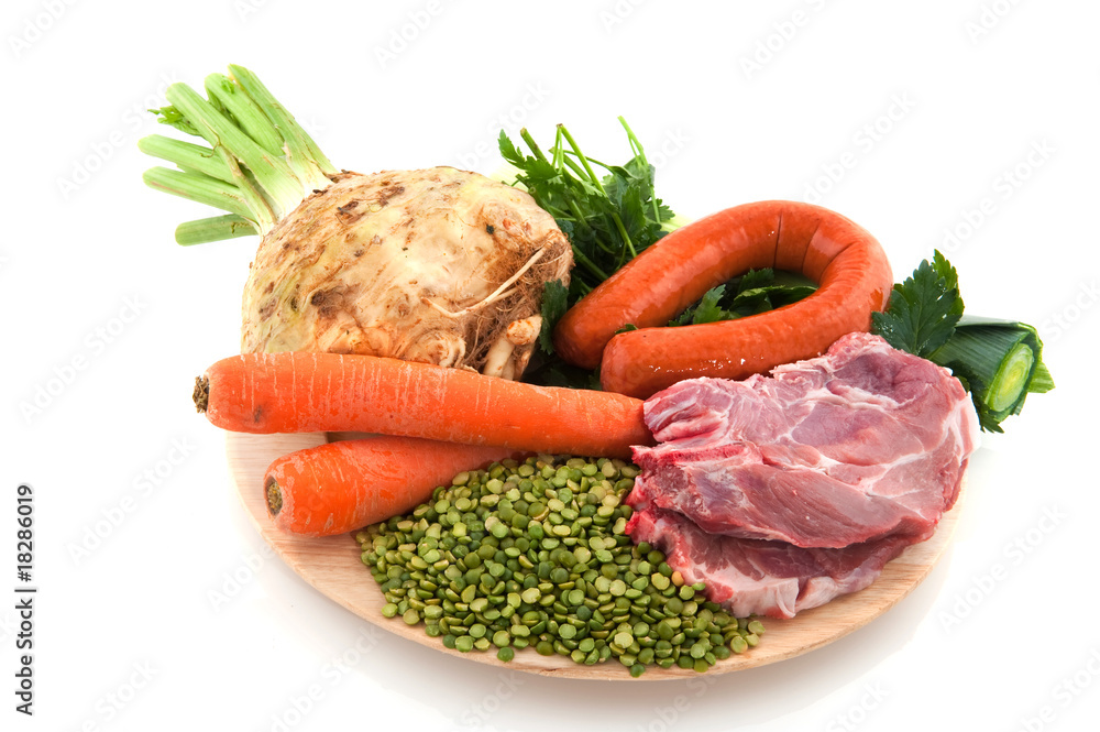 Fototapeta premium Ingredients Dutch pea soup