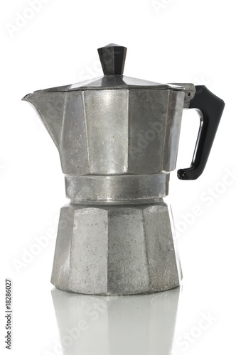 Stove top espresso maker with clipping path