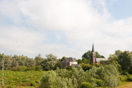 Dutch landscape with church