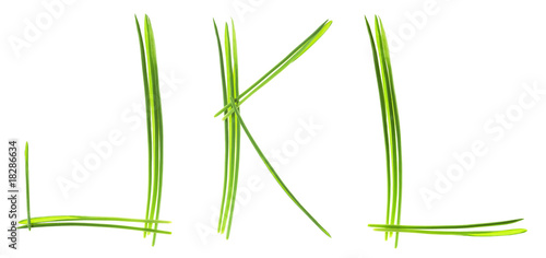 Grass letters