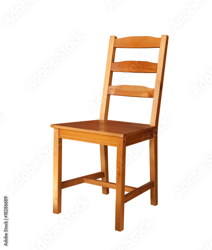 wooden chair isolated