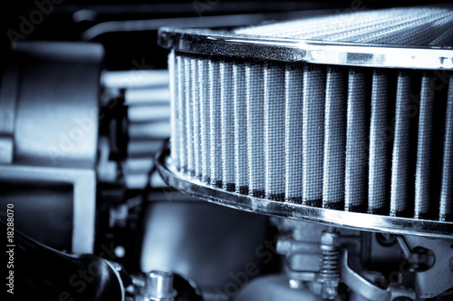 performance engine air intake filter and carburetor photo