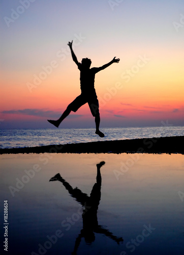 Wallpaper Mural Man jumping Torontodigital.ca
