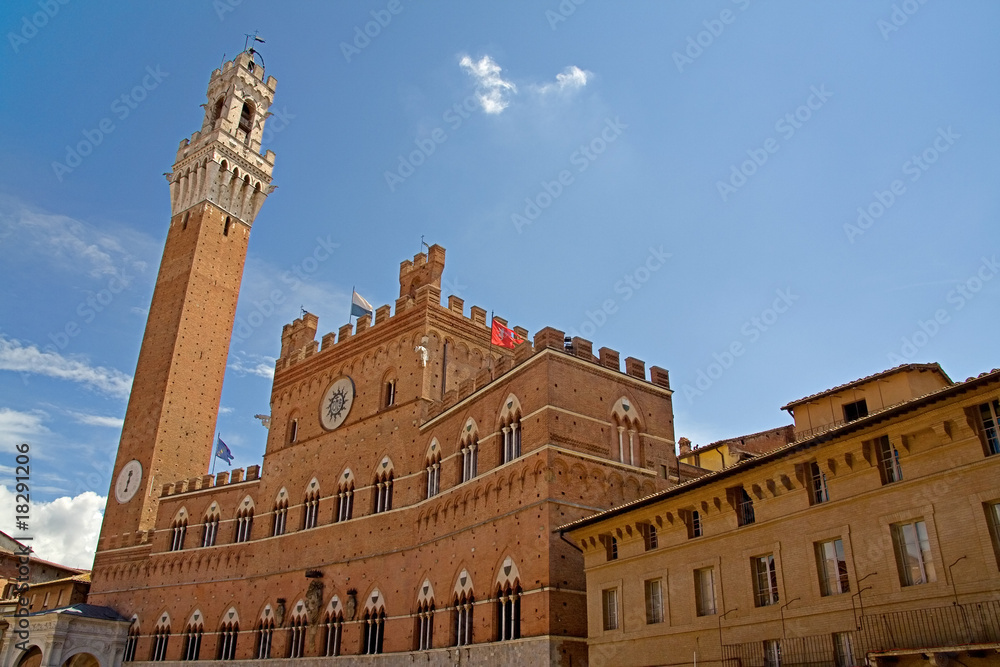 Siena tower, Palazzo Pubblico, Italy