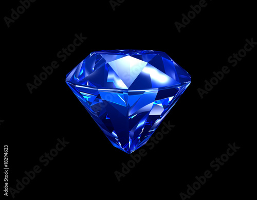 Blue Sapphire Diamond 3D