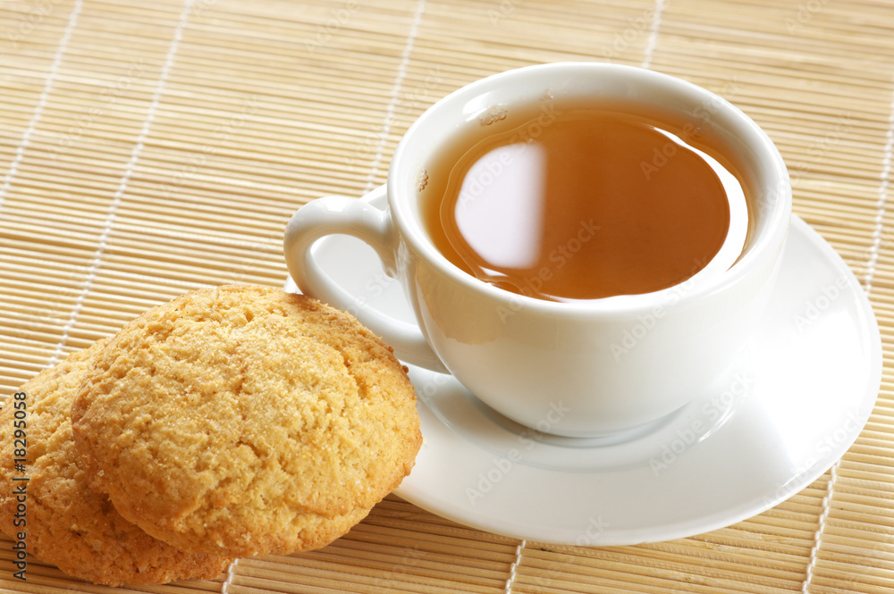 Green tea and cookies Green tea and cookies