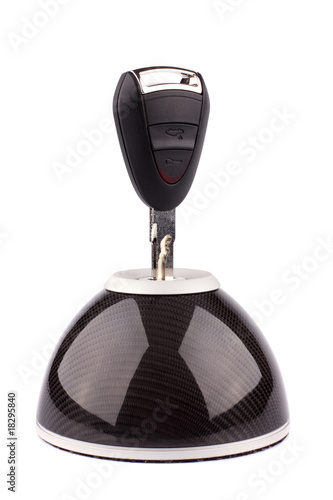 Key from the car in a support