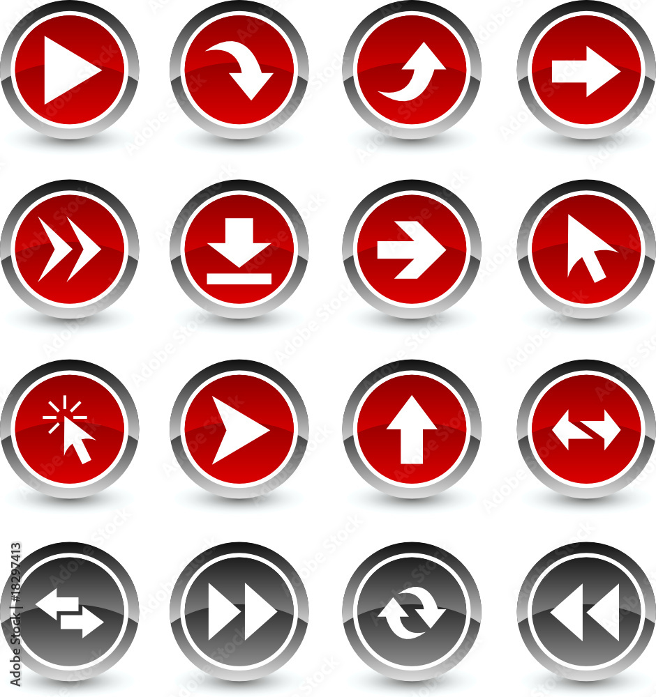 Arrows icon set. Vector illustration. Arrows icon set. Vector illustration.