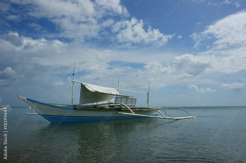 Naklejka premium Fischerboot auf den Philippinen