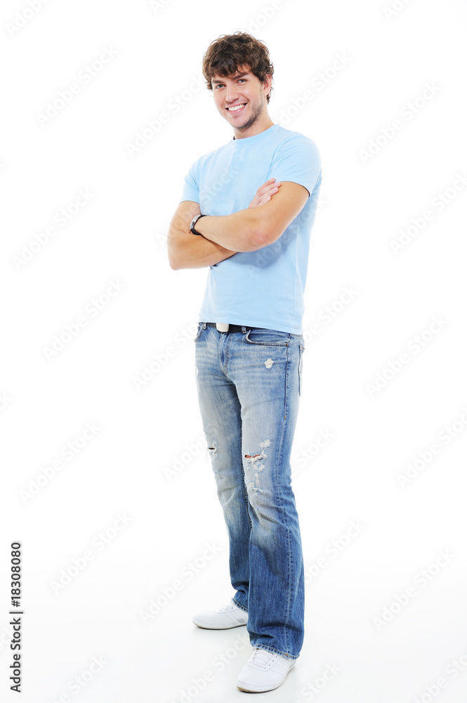 Full-length portrait of handsome smilingman Full-length portrait of handsome smilingman