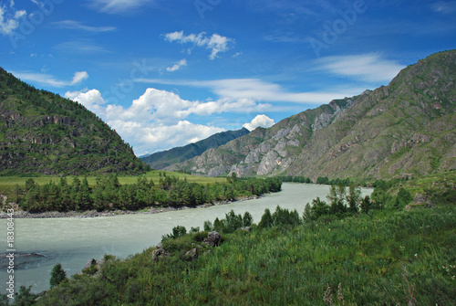 Mountain river Katun, Altai