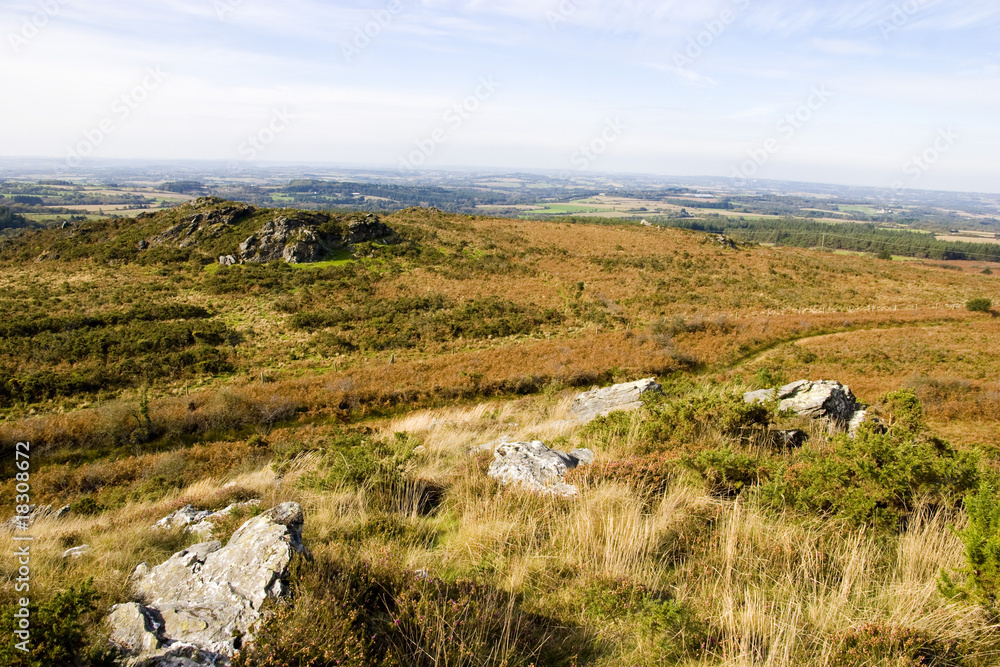 view of a small mountain in brittany view of a small mountain in brittany