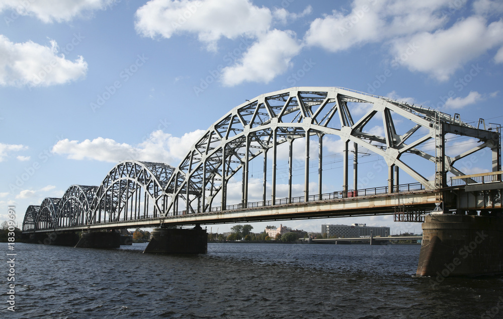 Naklejka premium bridge riga
