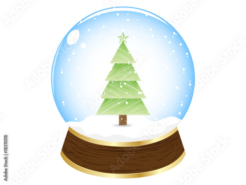 christmas globe vector illustration
