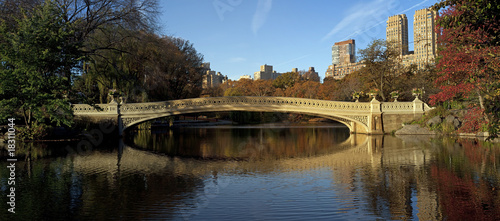 bow bridge in Central Park,