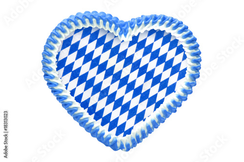 Weiss-Blaues Lebkuchenherz