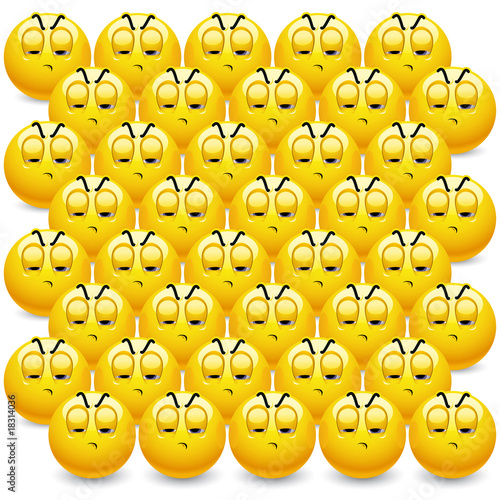 Smilies watching their team being defeated