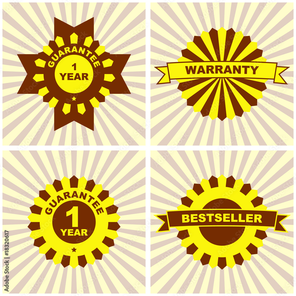 Fototapeta premium Vector guarantee label.