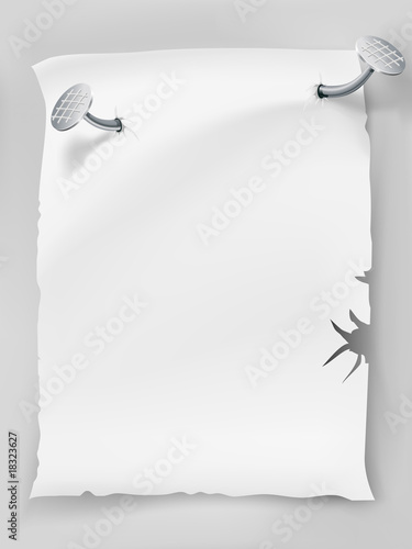 nailed paper vector