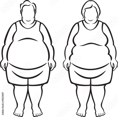 Morbidly Obese Man and Woman photo