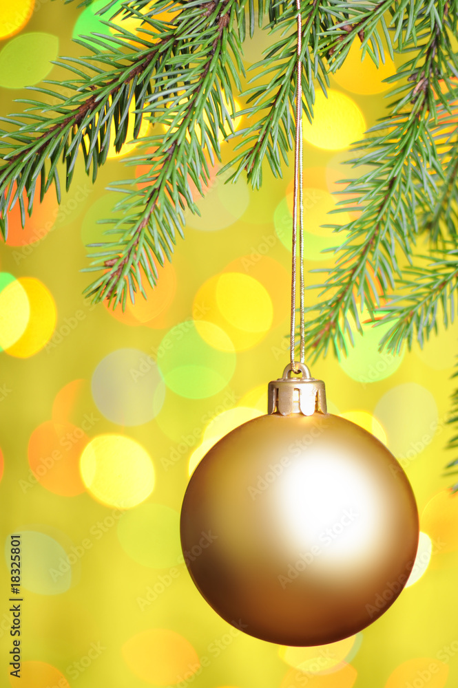 Christmas ball on defocused background