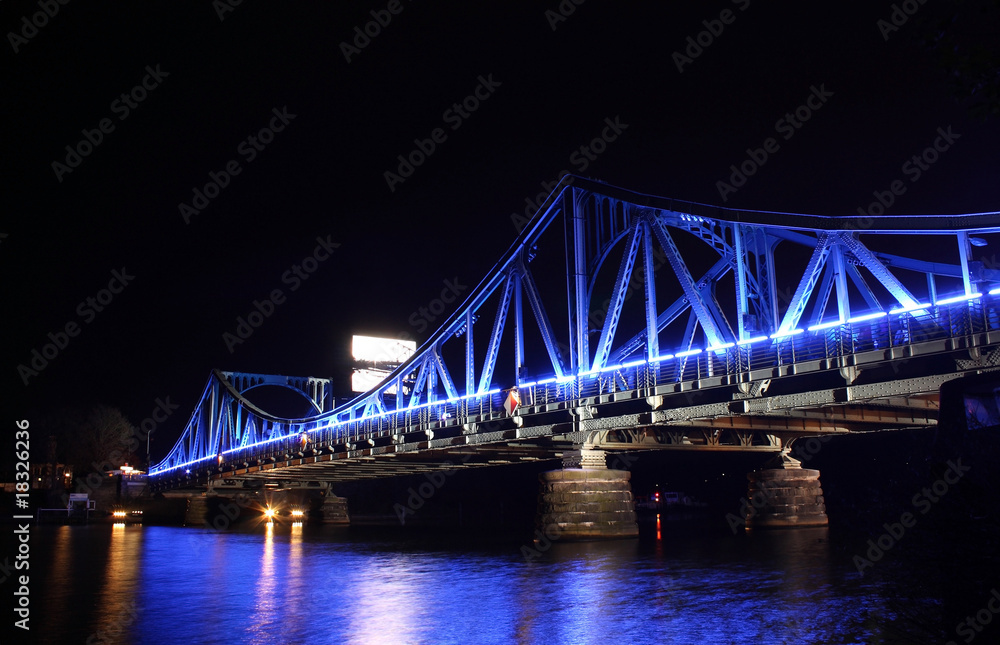 Glienicker Brücke Nachts, Feier 20 Jahre Mauerfall
