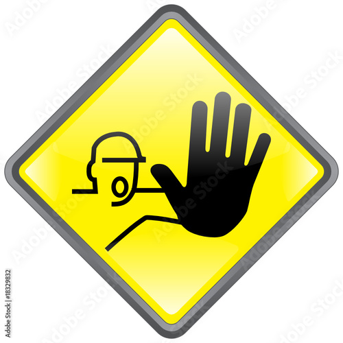 " Keep Out " Sign ( diamond - roadsign style - shiny - vector )
