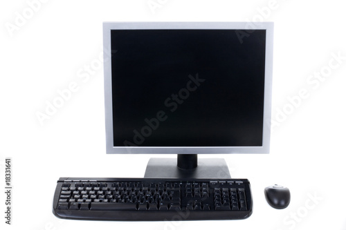 Personal computer isolated on the white background