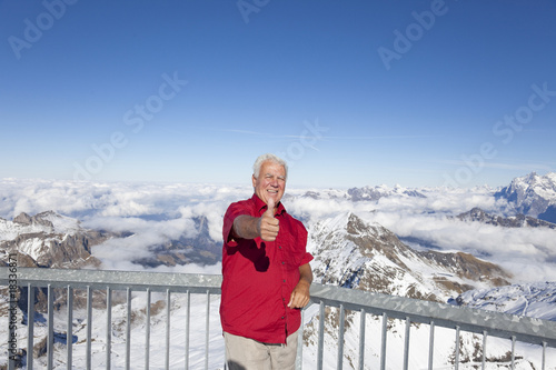 Fotografie Man on the mountains.