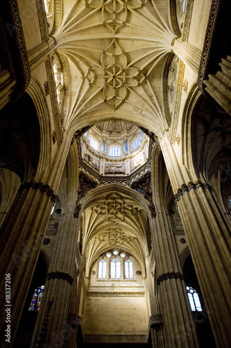 interior of cathedral in Salamanca, Castile and Leon, Spain