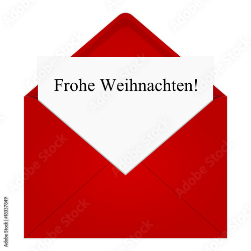 briefumschlag geöffnet frohe weihnachten!