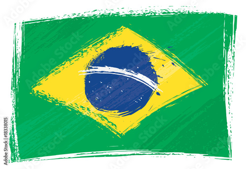 Grunge Brazil flag