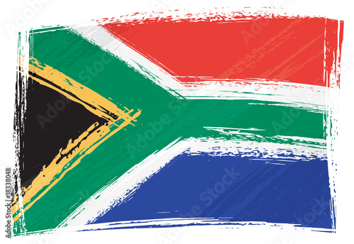 Grunge South Africa flag