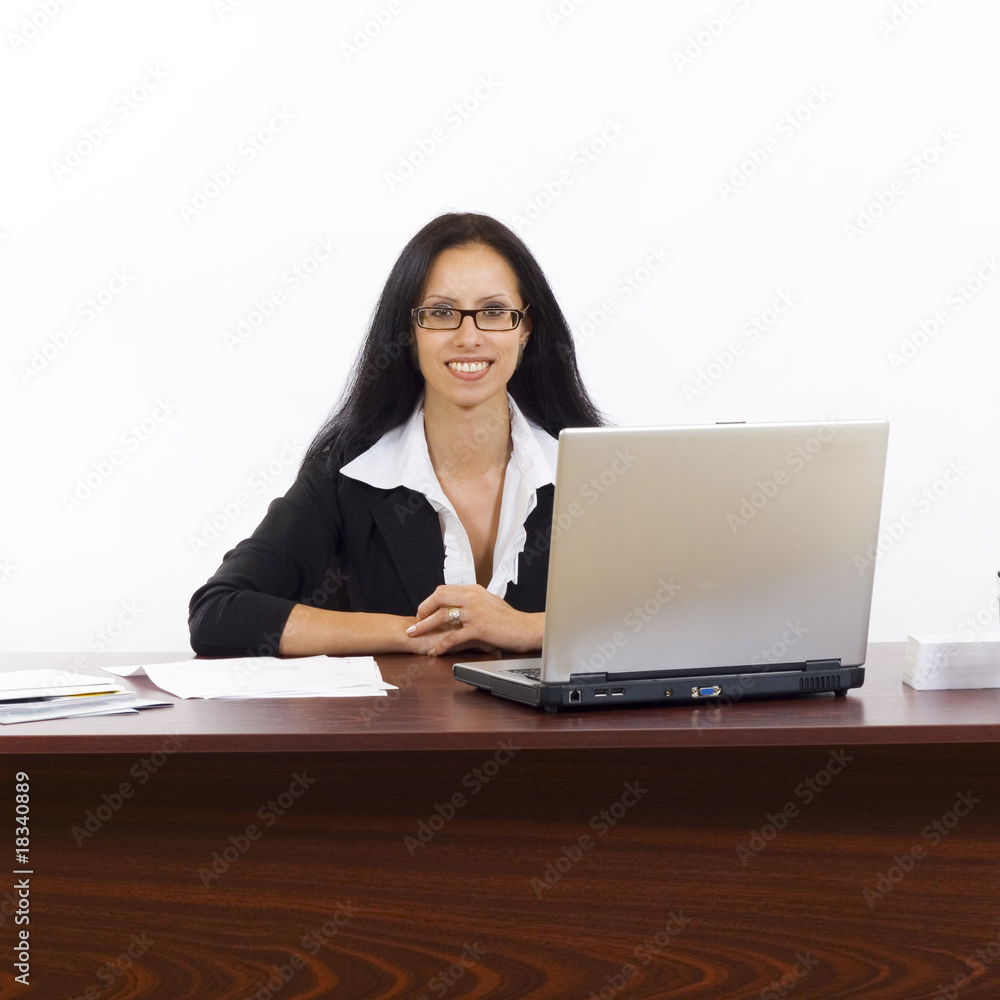 young businesswoman working in office young businesswoman working in office