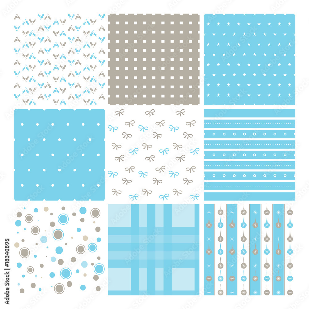 Christmas seamless pattern set Christmas seamless pattern set