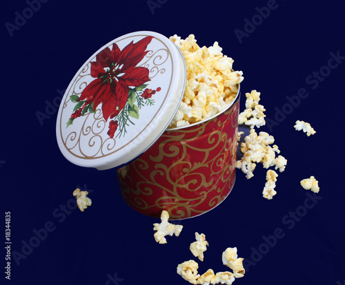 Christmas Tin of Popcorn